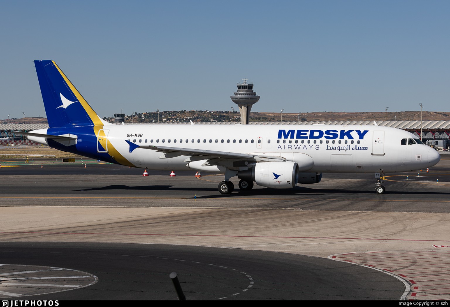 MedSky Airbus A320-214, registration 9H-MSB