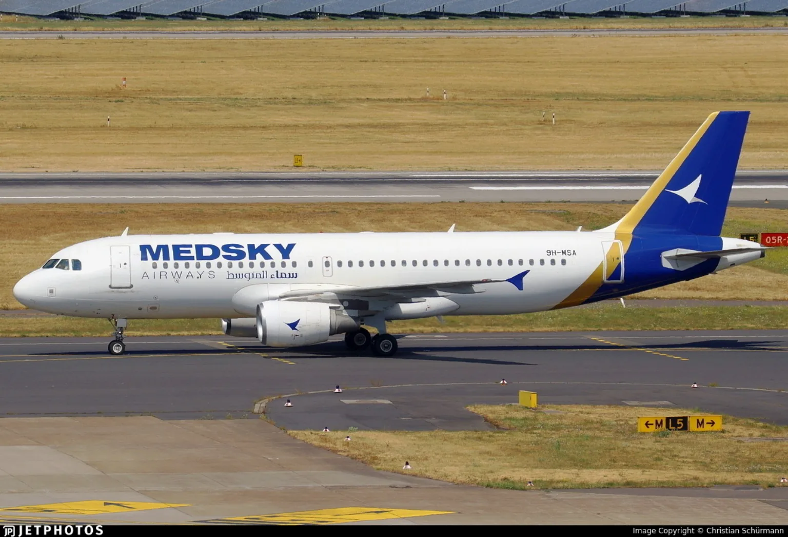 MedSky Airbus A320-214, registration 9H-MSA